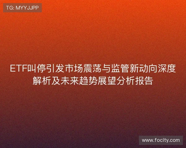 ETF叫停引发市场震荡与监管新动向深度解析及未来趋势展望分析报告 ETF叫停引发市场震荡与监管新动向深度解析及未来趋势展望分析报告